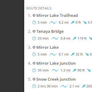 View route details